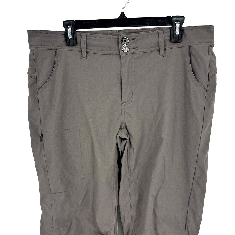 Prana Halle Convertible Pants 12 Gray Hiking Stretchy Pockets Capris Outdoors - Picture 3 of 15